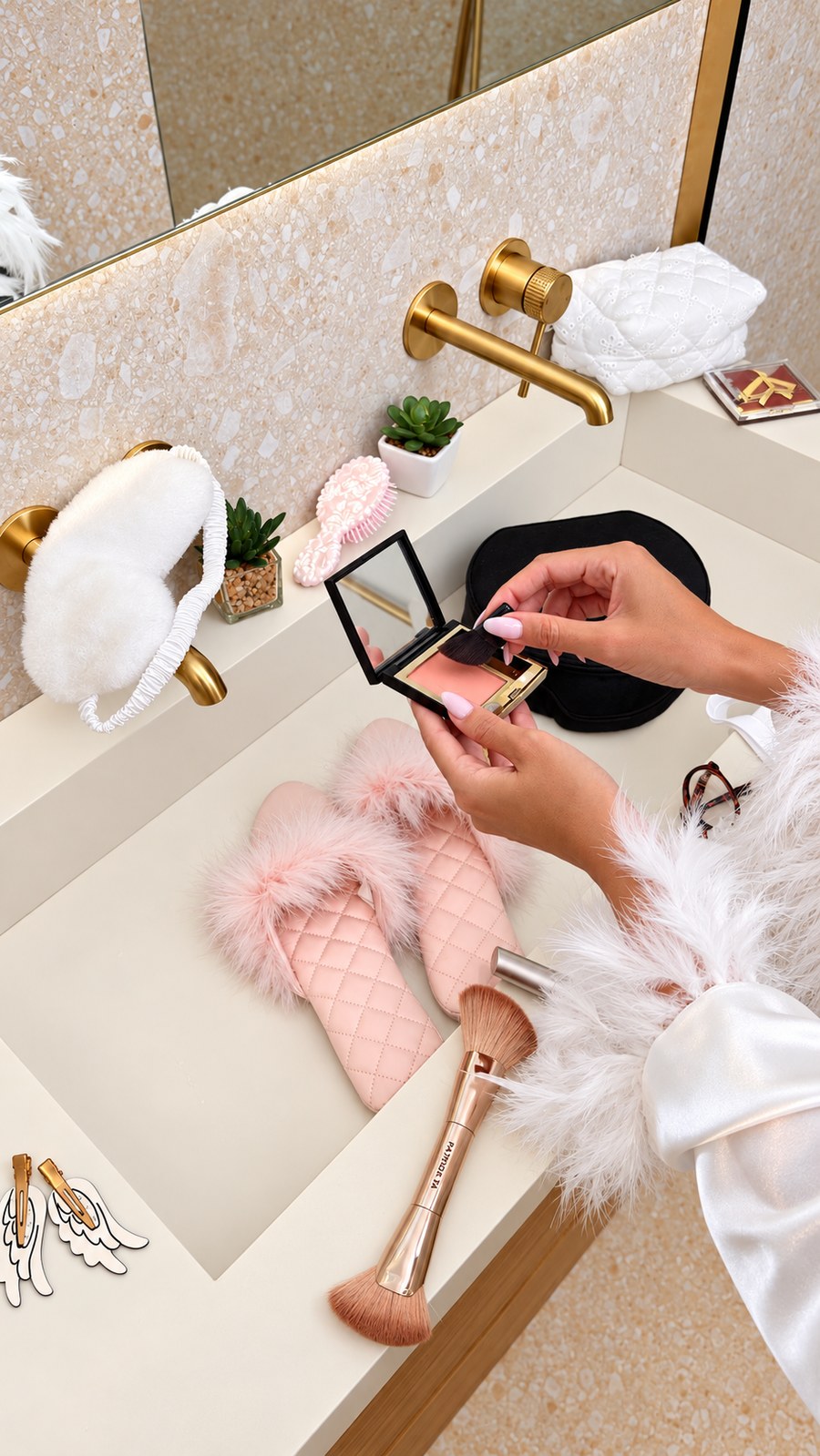 Beauty content behind the scenes